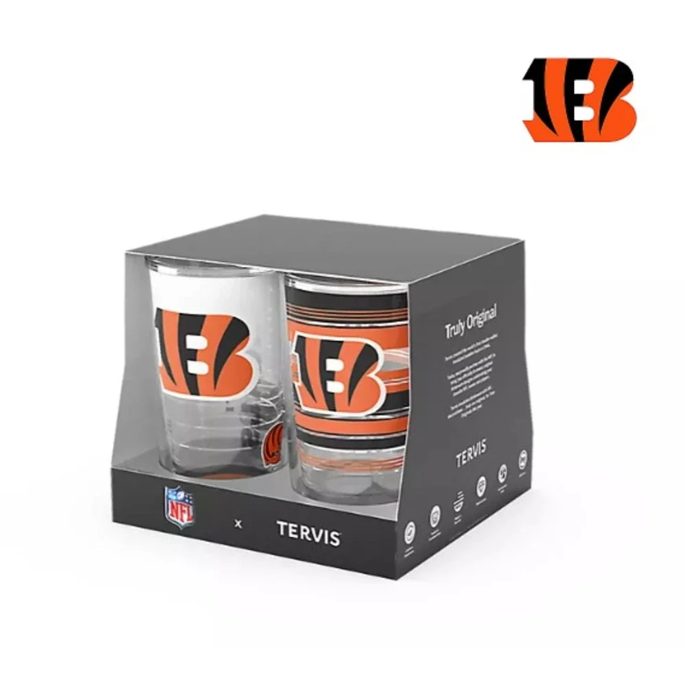 Tervis Tumbler set (4) 16oz Cincinnati Bengals NFL New with lids Who Dey!
